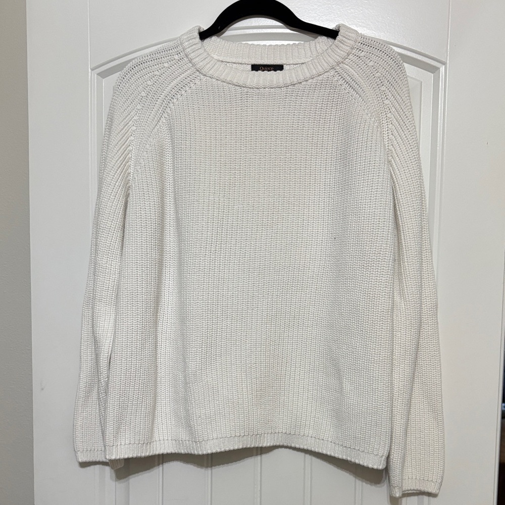Quince Women's Cream Crew Neck Sweater